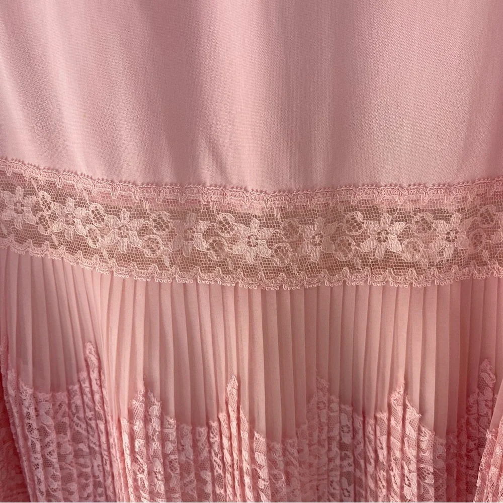 Vintage Van Raalte Light Pink Nylon Half Slip Lace Trim Small Coquette Fairycore - Picture 6 of 8